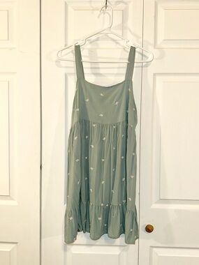 Copper Key Sage Green Smocked Dress L